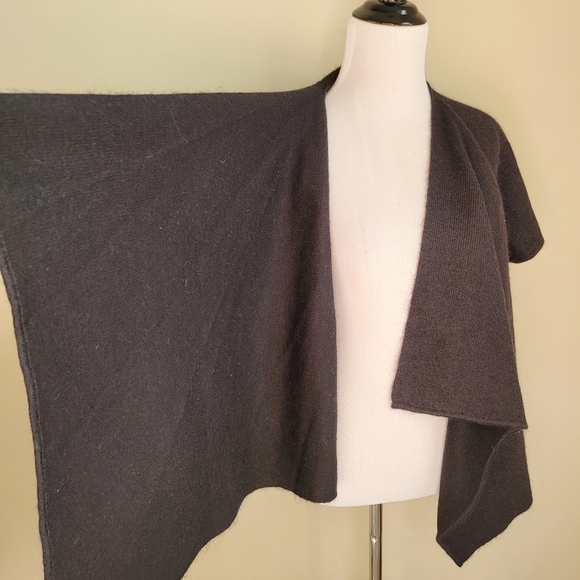 Eileen Fisher wool mohair black short cardigan - Picture 4 of 8